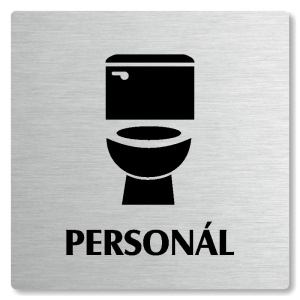 WC personál, 80x80mm, stříbrná, Nevada